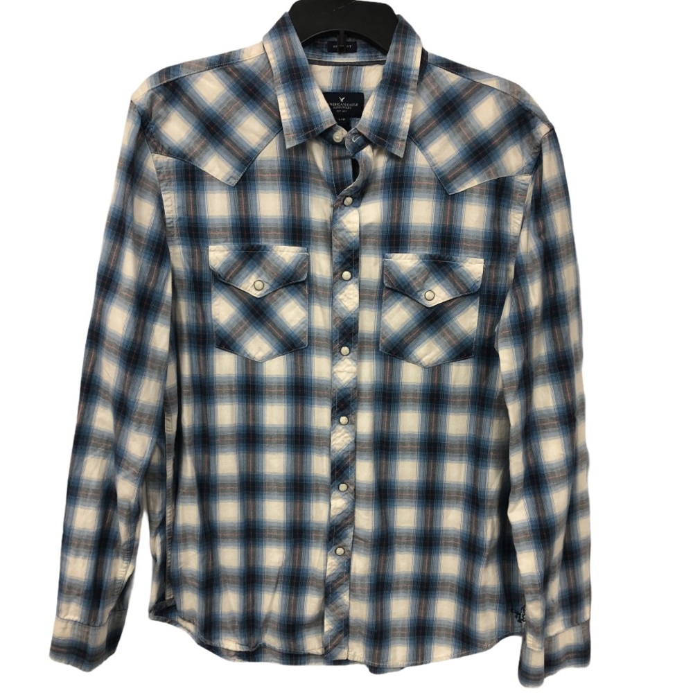 AMERICAN EAGLE VINTAGE FIT PLAID SHIRT L